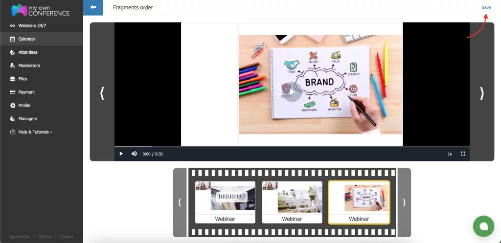 Reorder a few webinar recordings