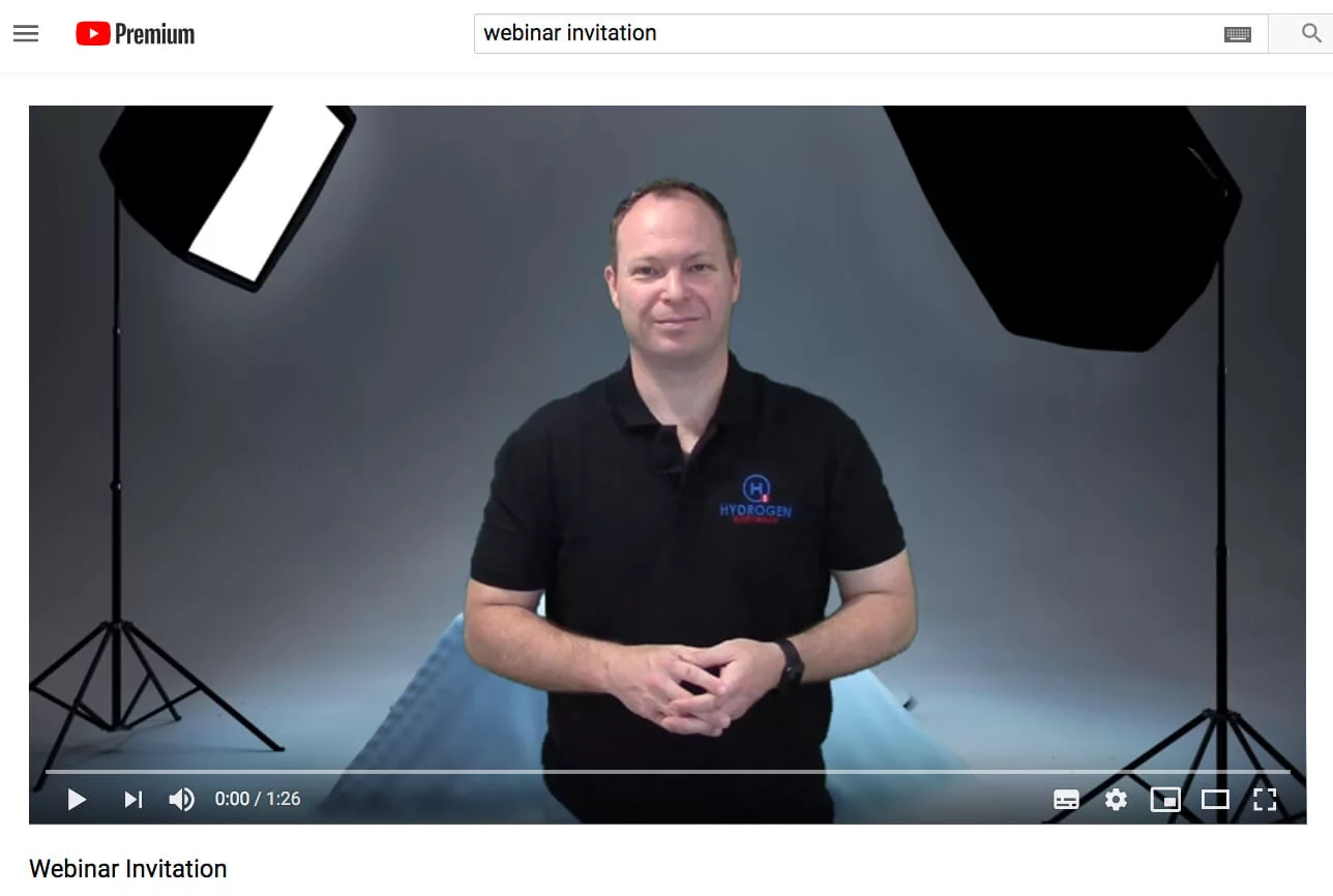 YouTube invitation