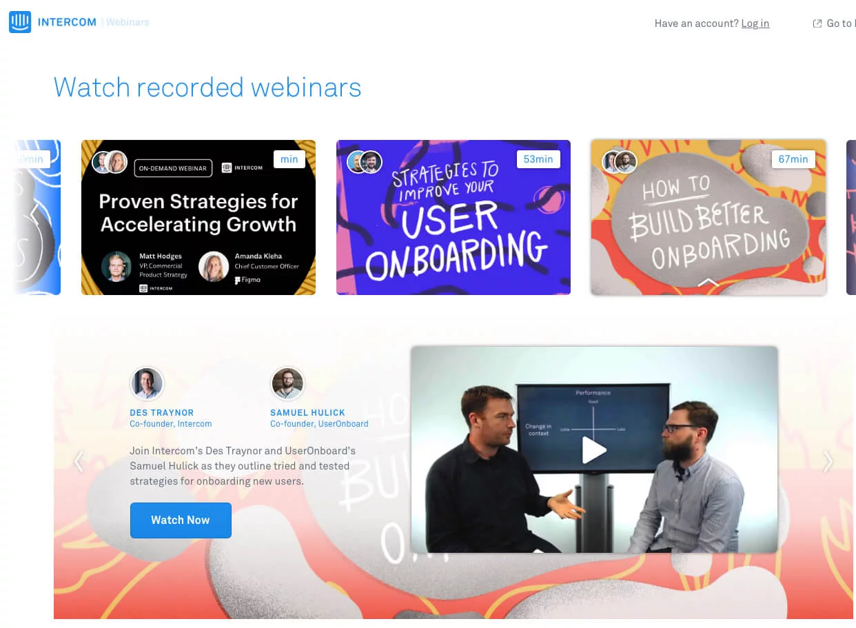 Intercom webinar
