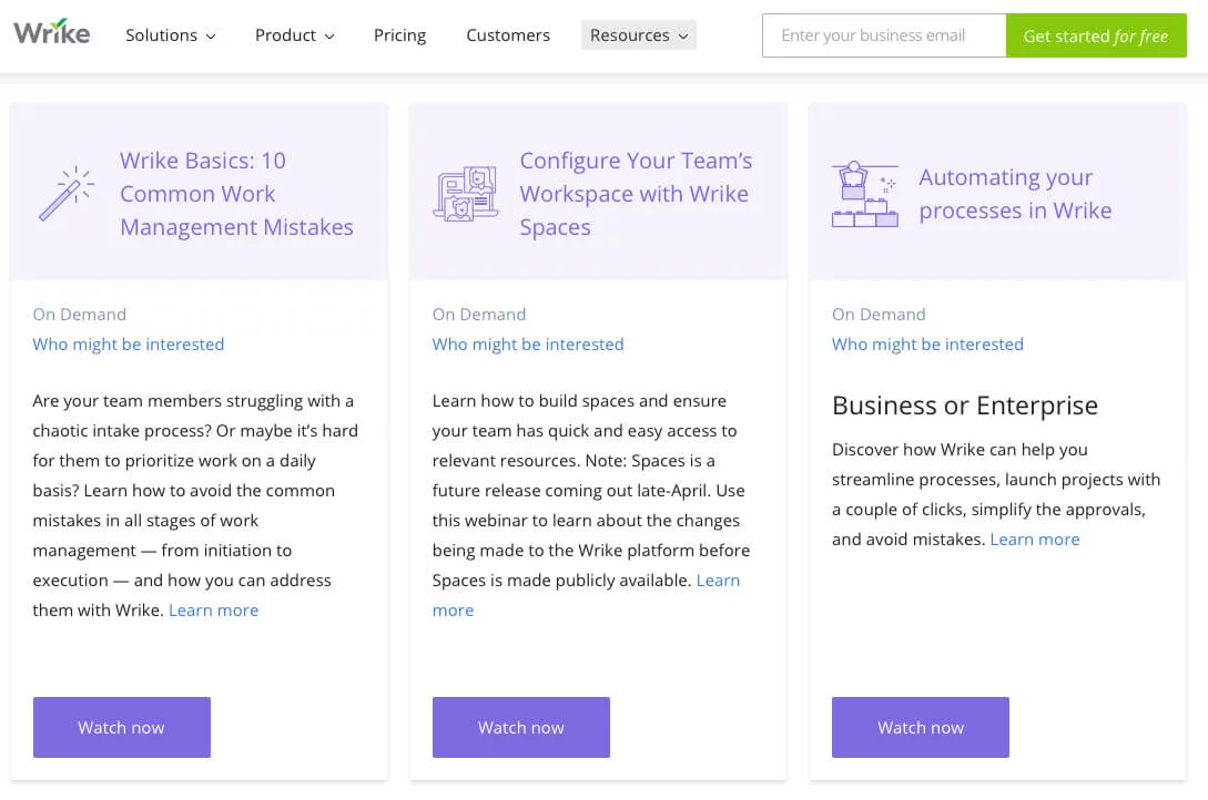 Wrike webinar