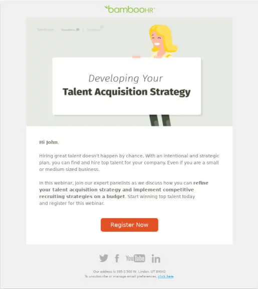 Webinar email