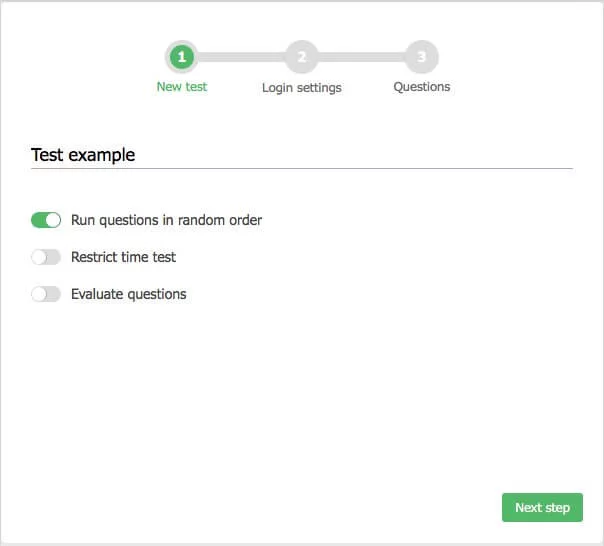 randomized order