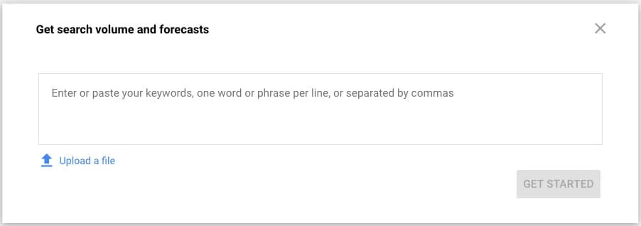 Google Analytics — Search volume.