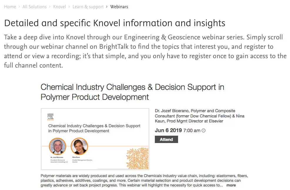 Knovel webinar