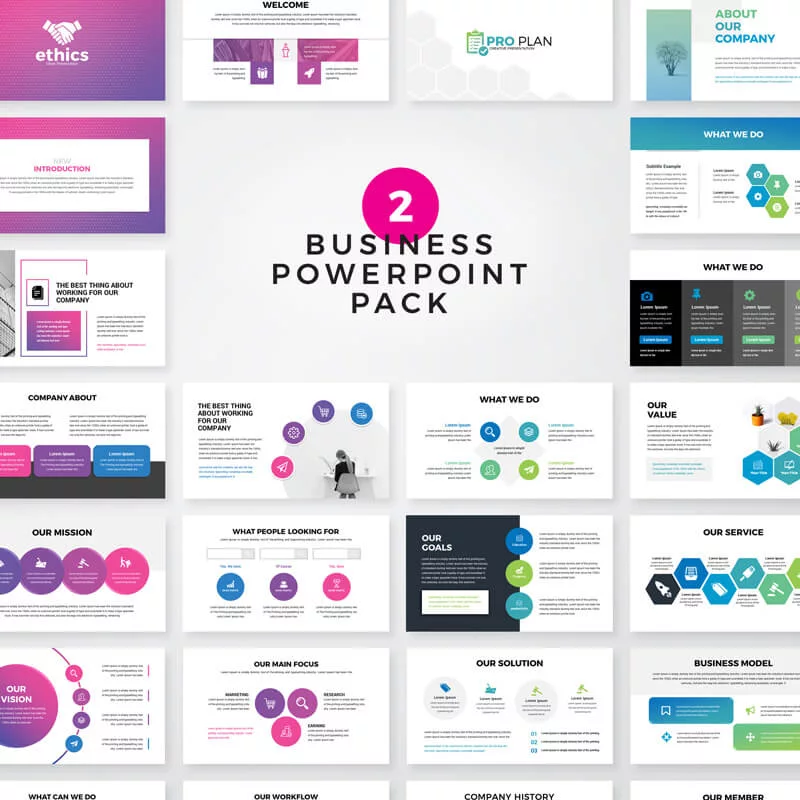 Business presentations pack