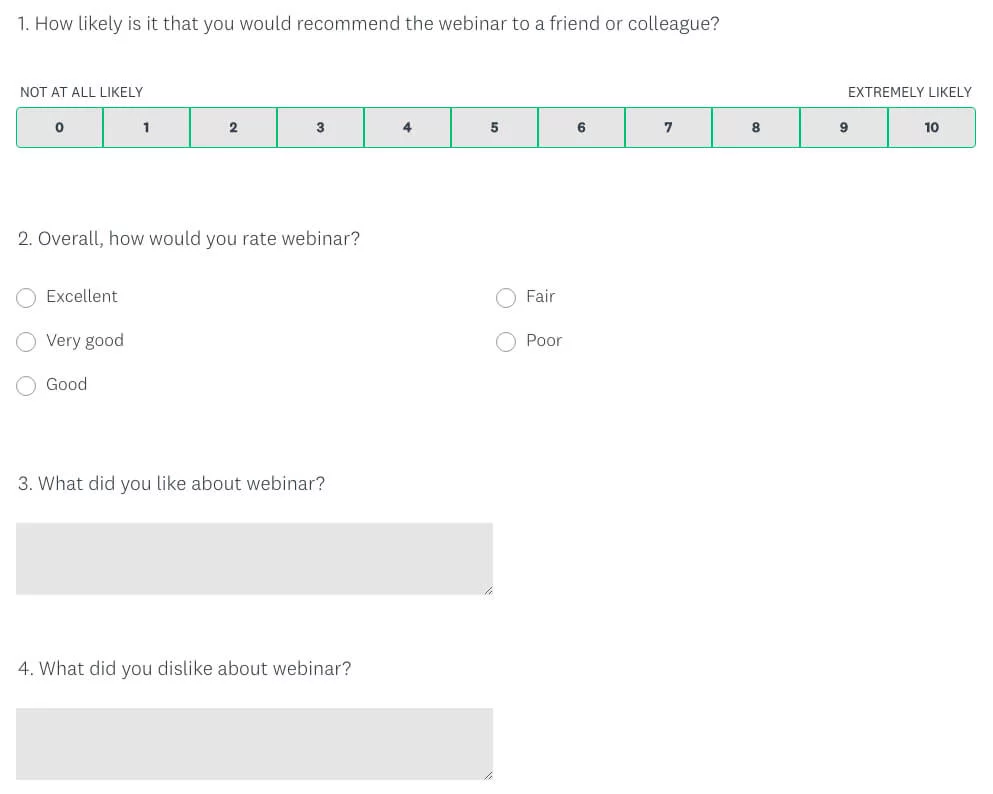 webinar survey
