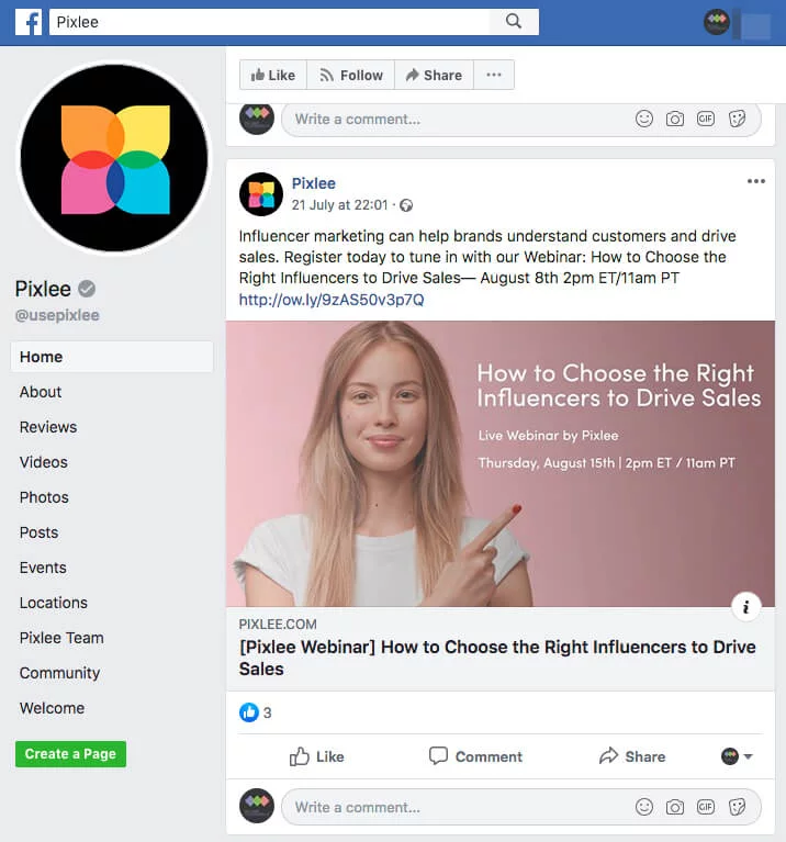 Pixlee facebook webinar for beginners