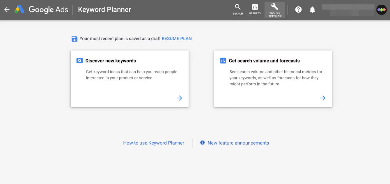 Keyword Planner