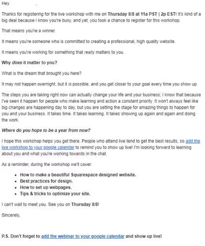 Web Design Webinar Invitation