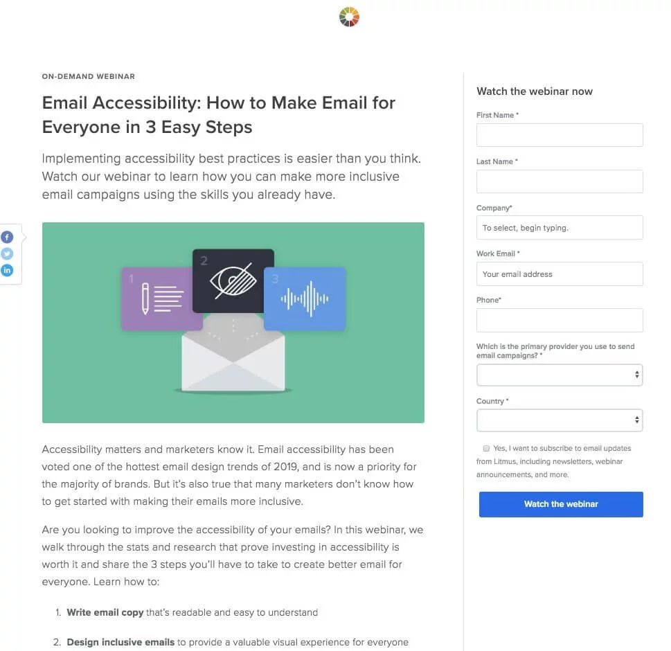 Design a high-converting webinar landing page