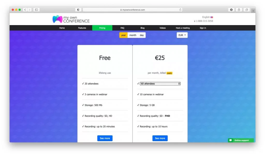 myownconference pricing