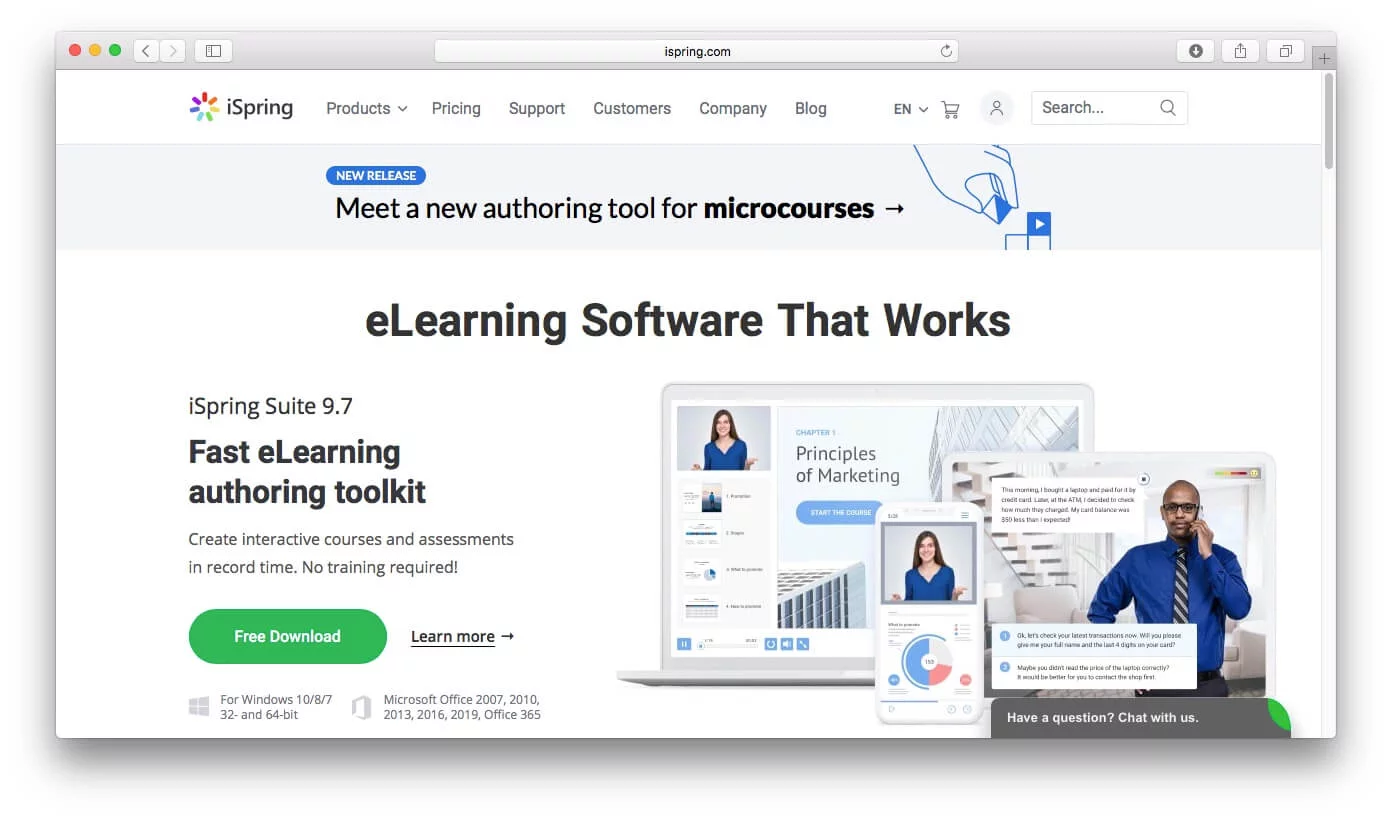 Fast eLearning software that works.