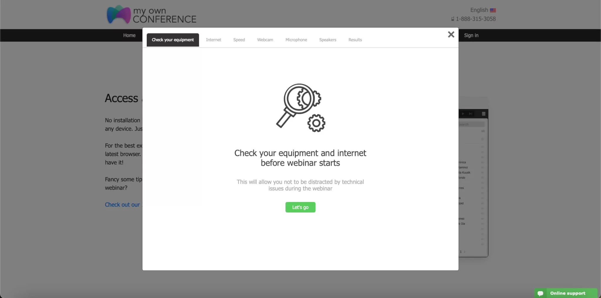 Webinar attendee guide – system test
