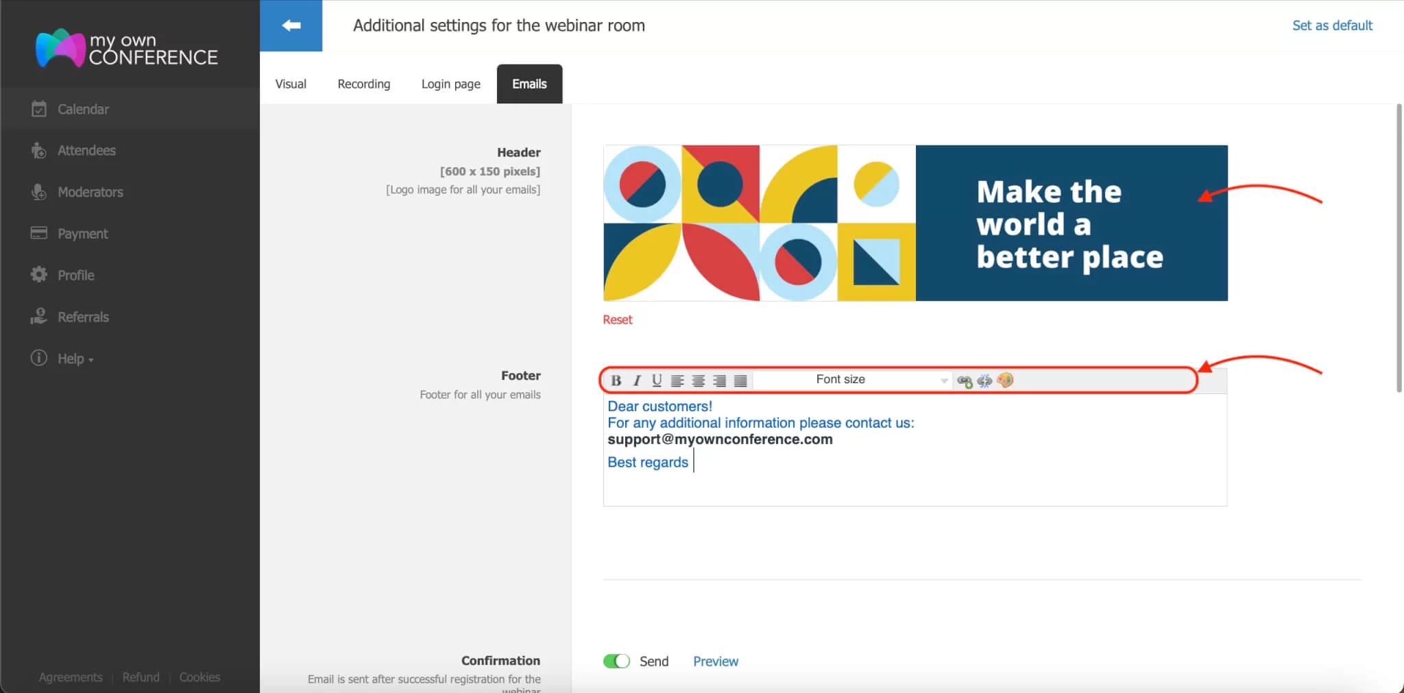 more about the upcoming event