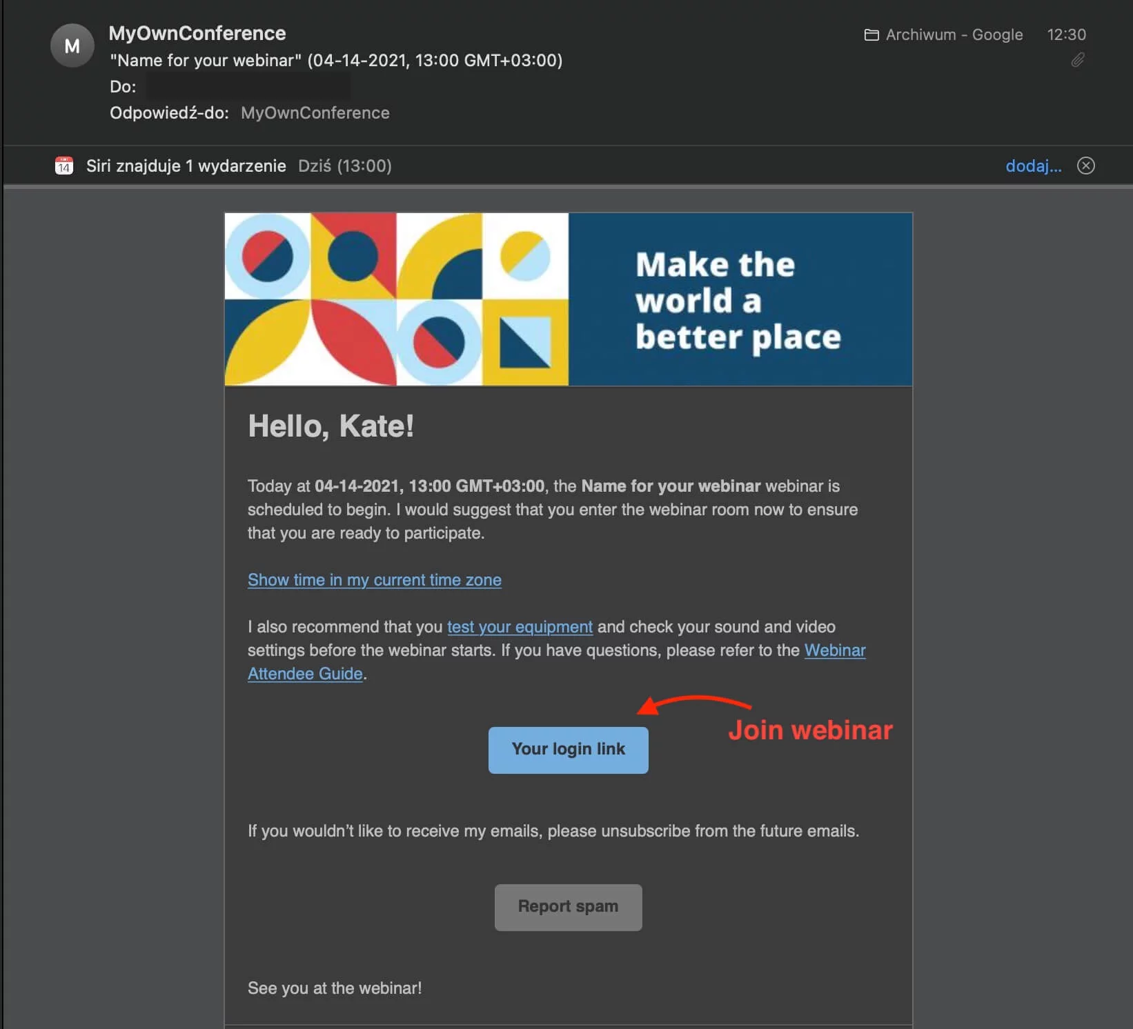 Webinar attendee guide – invitations