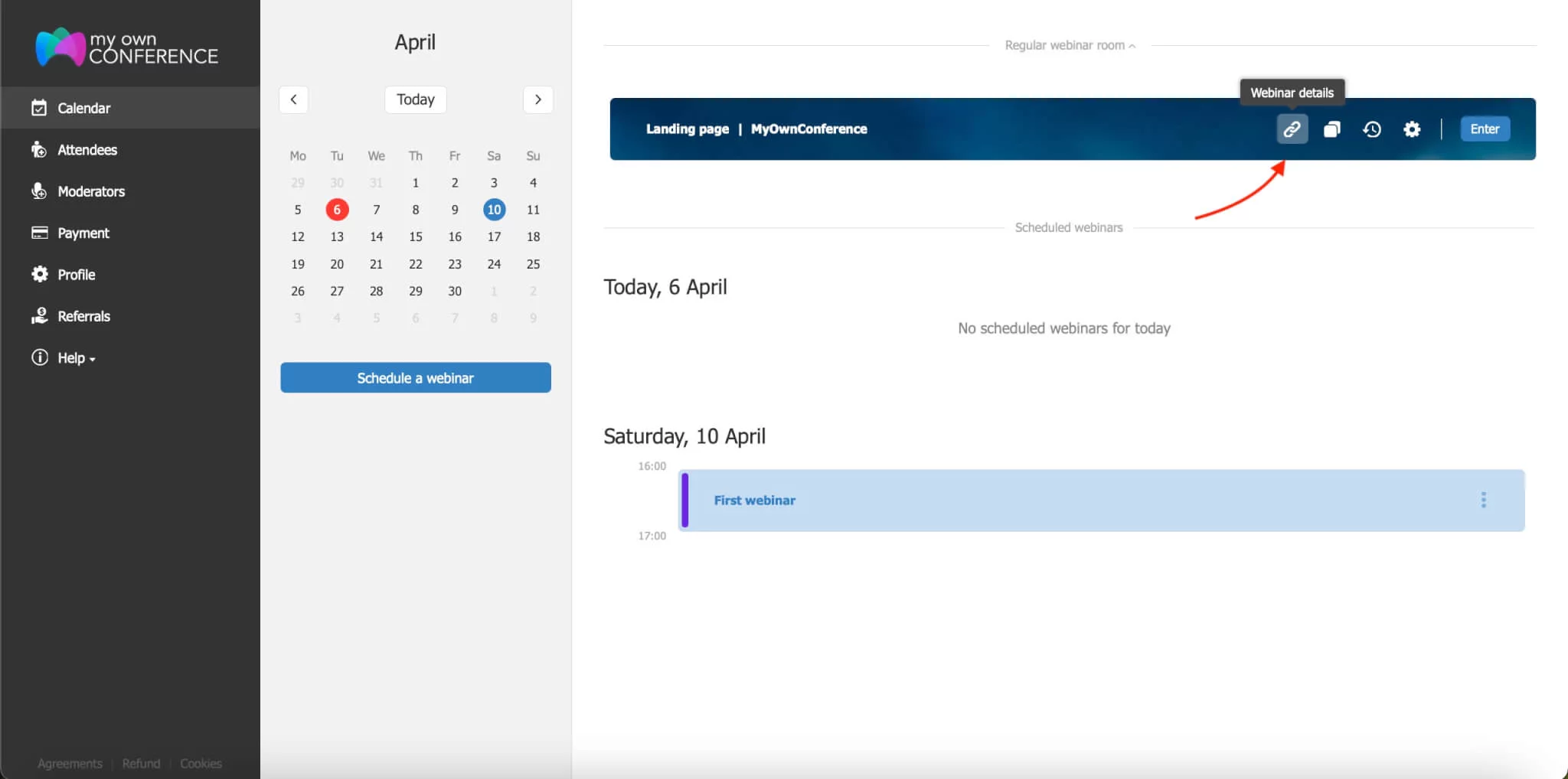 Share links to the webinar Share links to the webinar