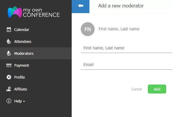 Add a new moderator