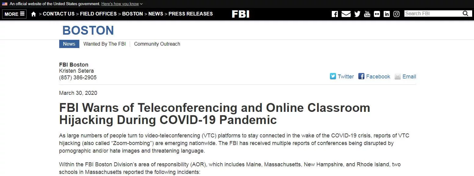 Secure video conferencing FBI warns of teleconferencing and online classroom hijacking