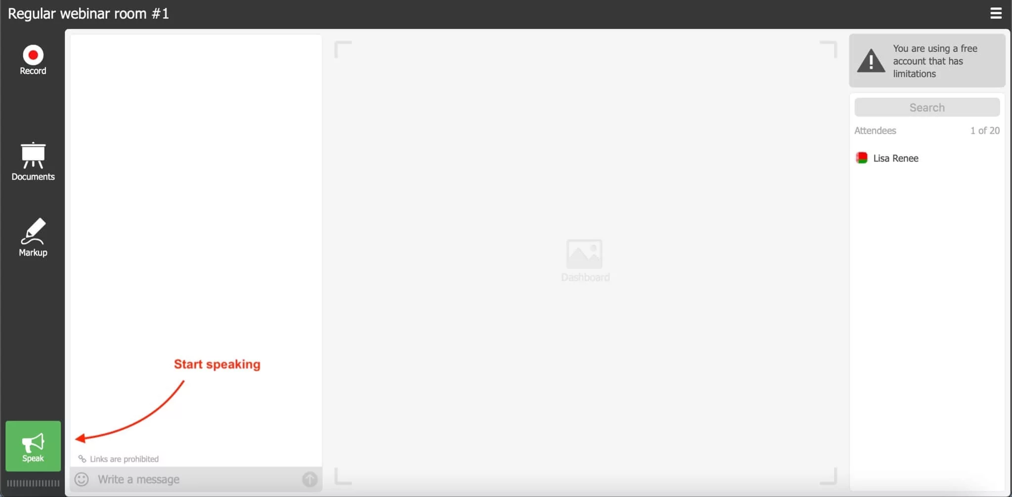 Start speaking Start speaking