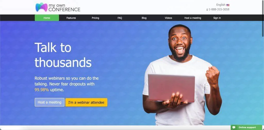 Talk to thousands during a webinar session
