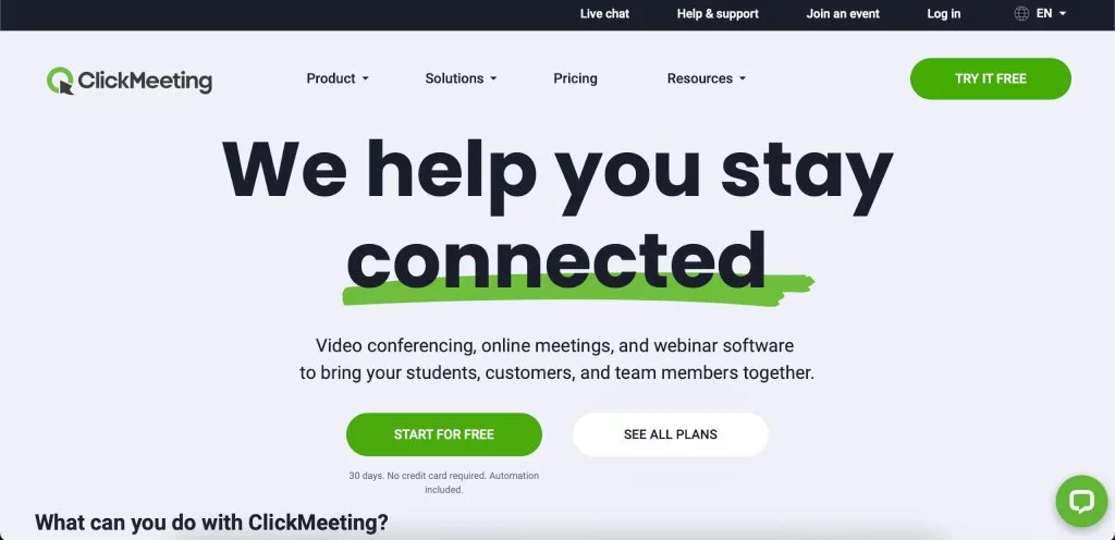 ClickMeeting platform