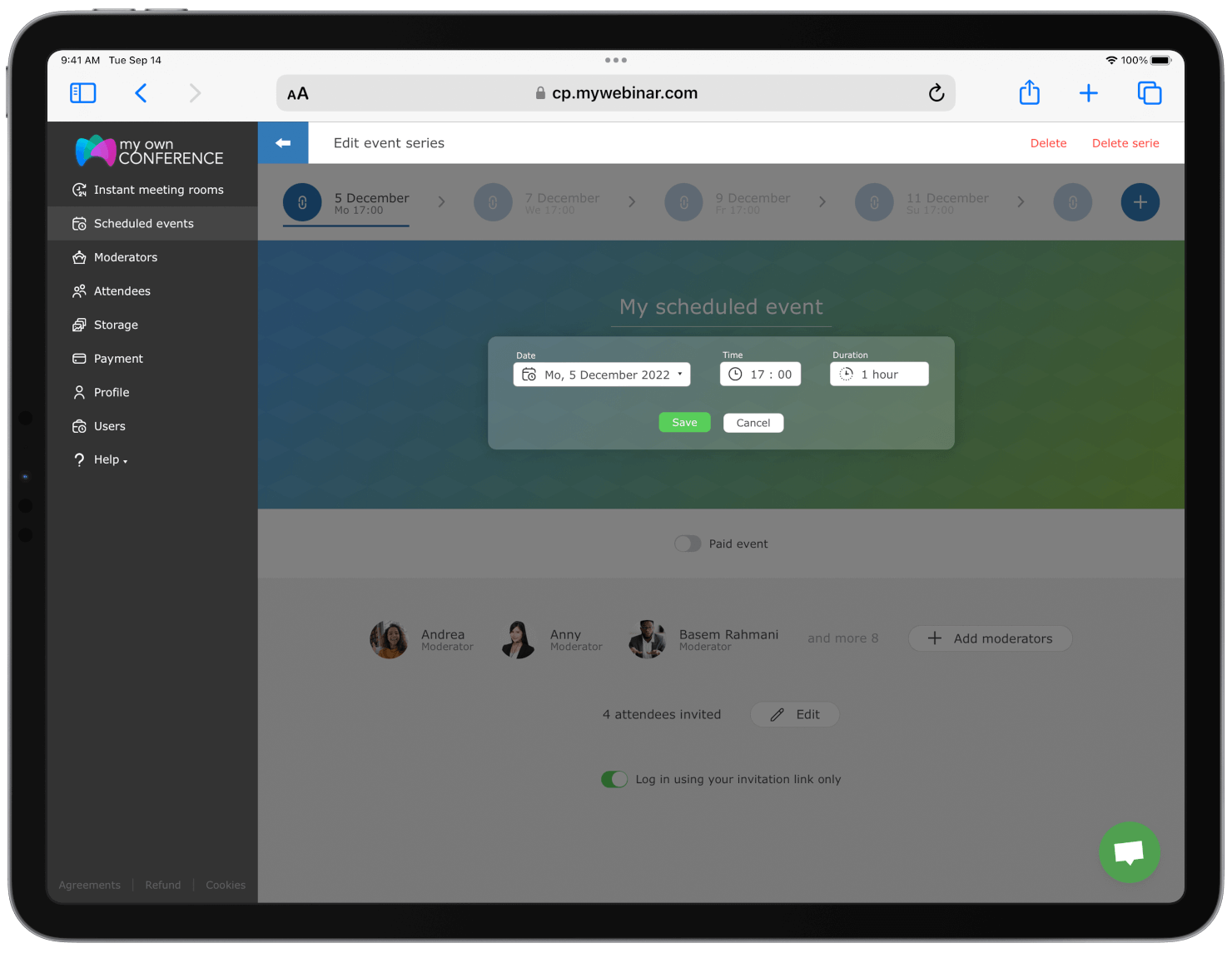 Connect with your audience in a modern digital space Decide on the best date and time