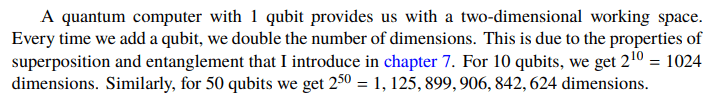 Quantum computers‘ explanation from a book
