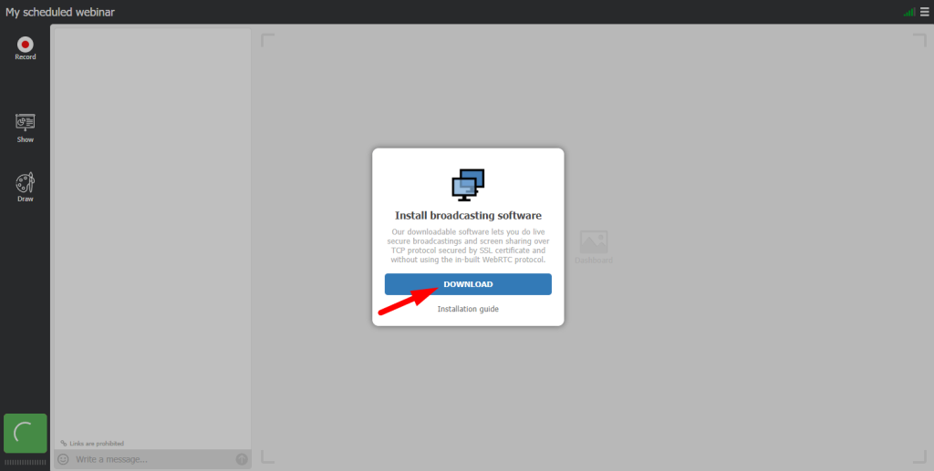 Download alternative broadcasting technology