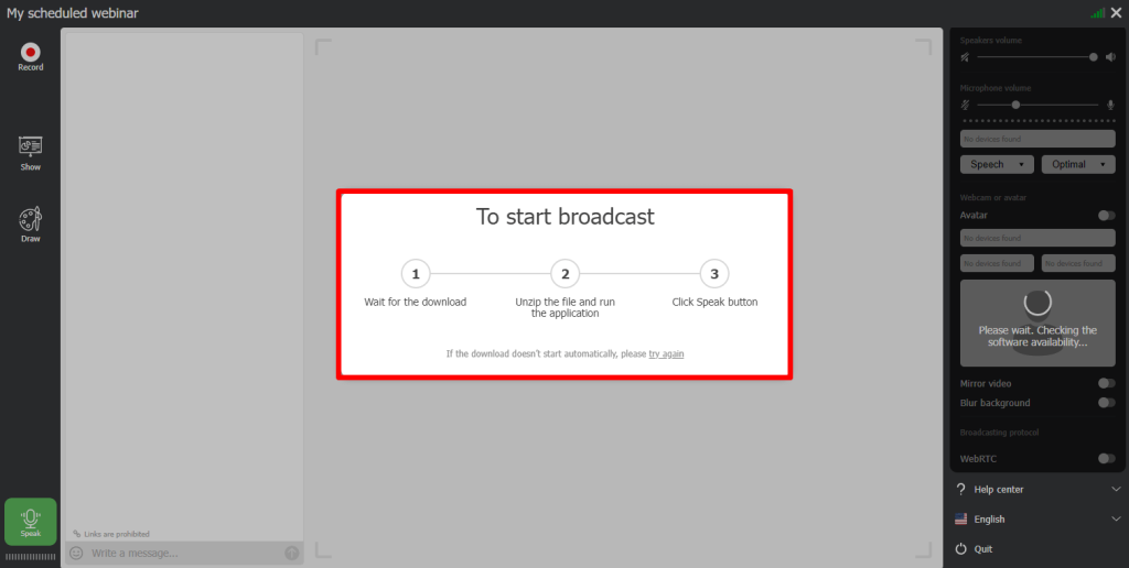 Setup guide for the alternative broadcasting technology