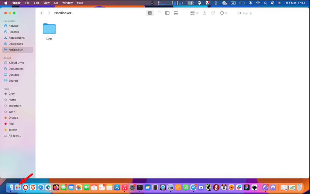 Open the Finder