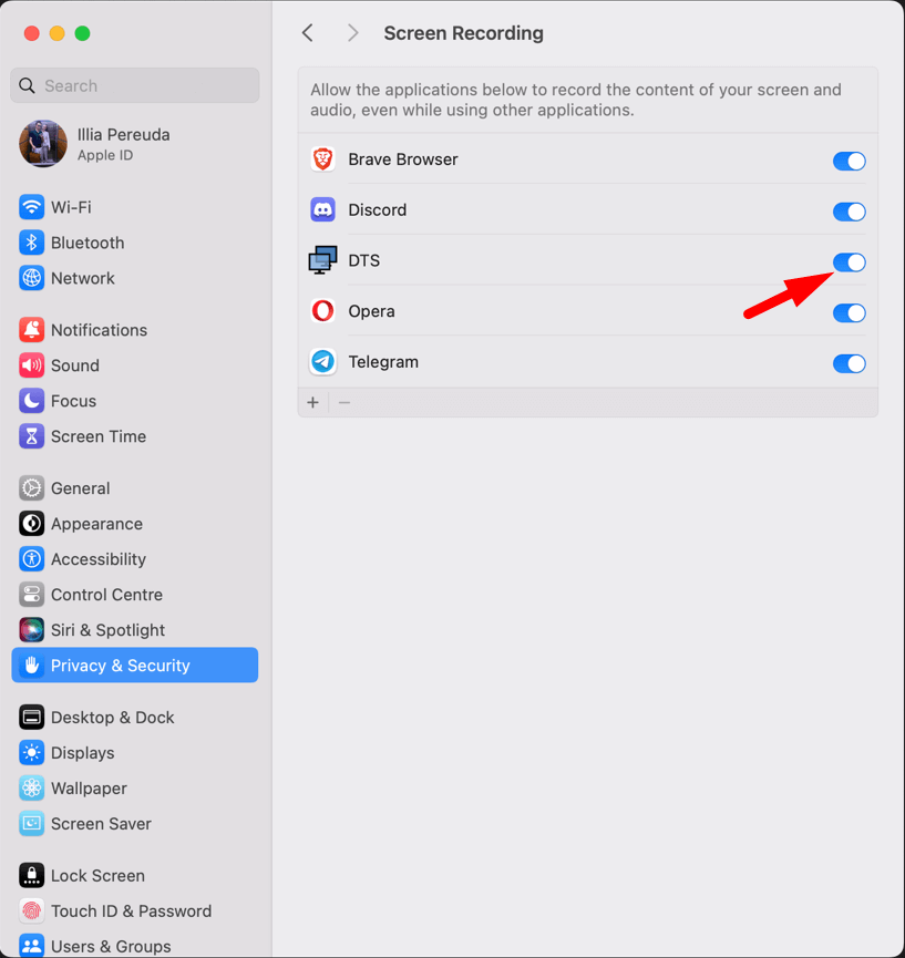 Screen recording to allow share your screen