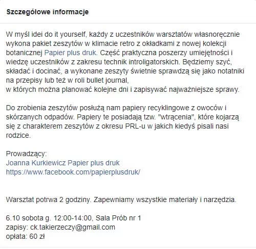 Opis wydarzenia