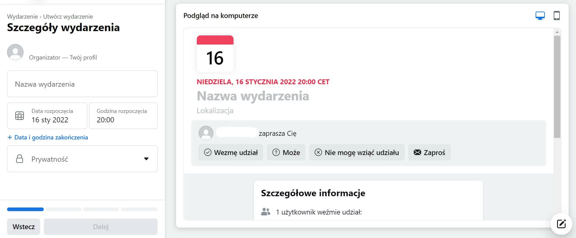 Szczegóły wydarzenia