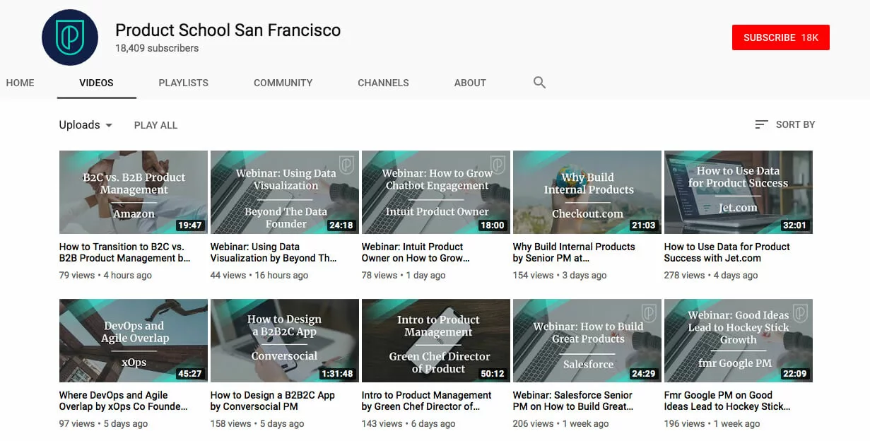 YouTube webinar recording
