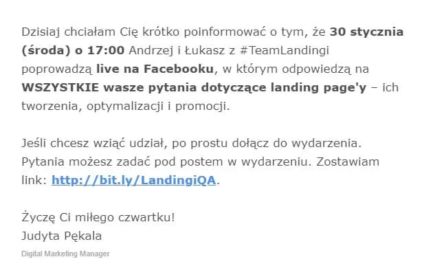 rozpoczęcie webinwru - przykład