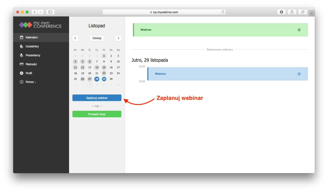 Zaplanuj webinar