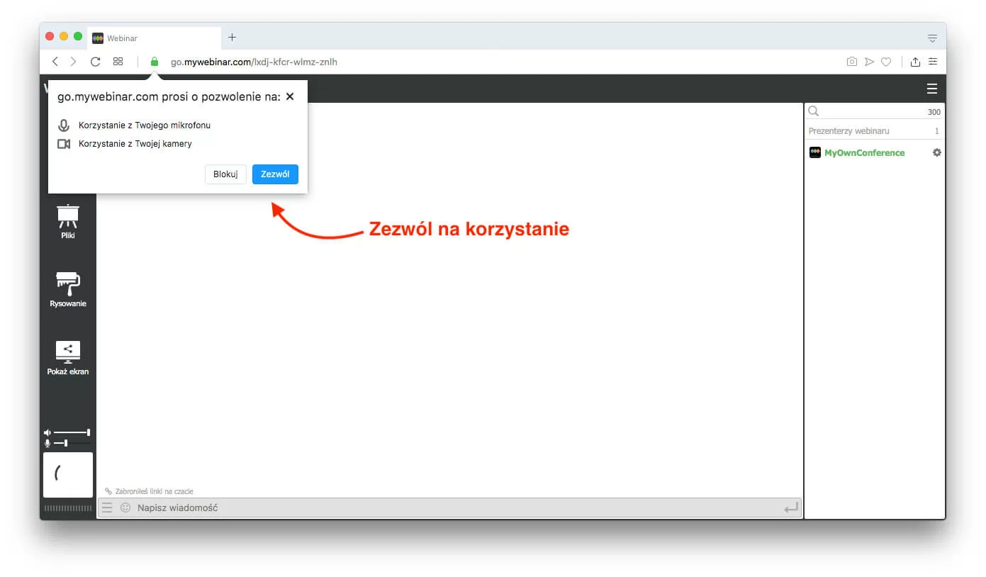 zezwól na korzystanie z mikrofonu