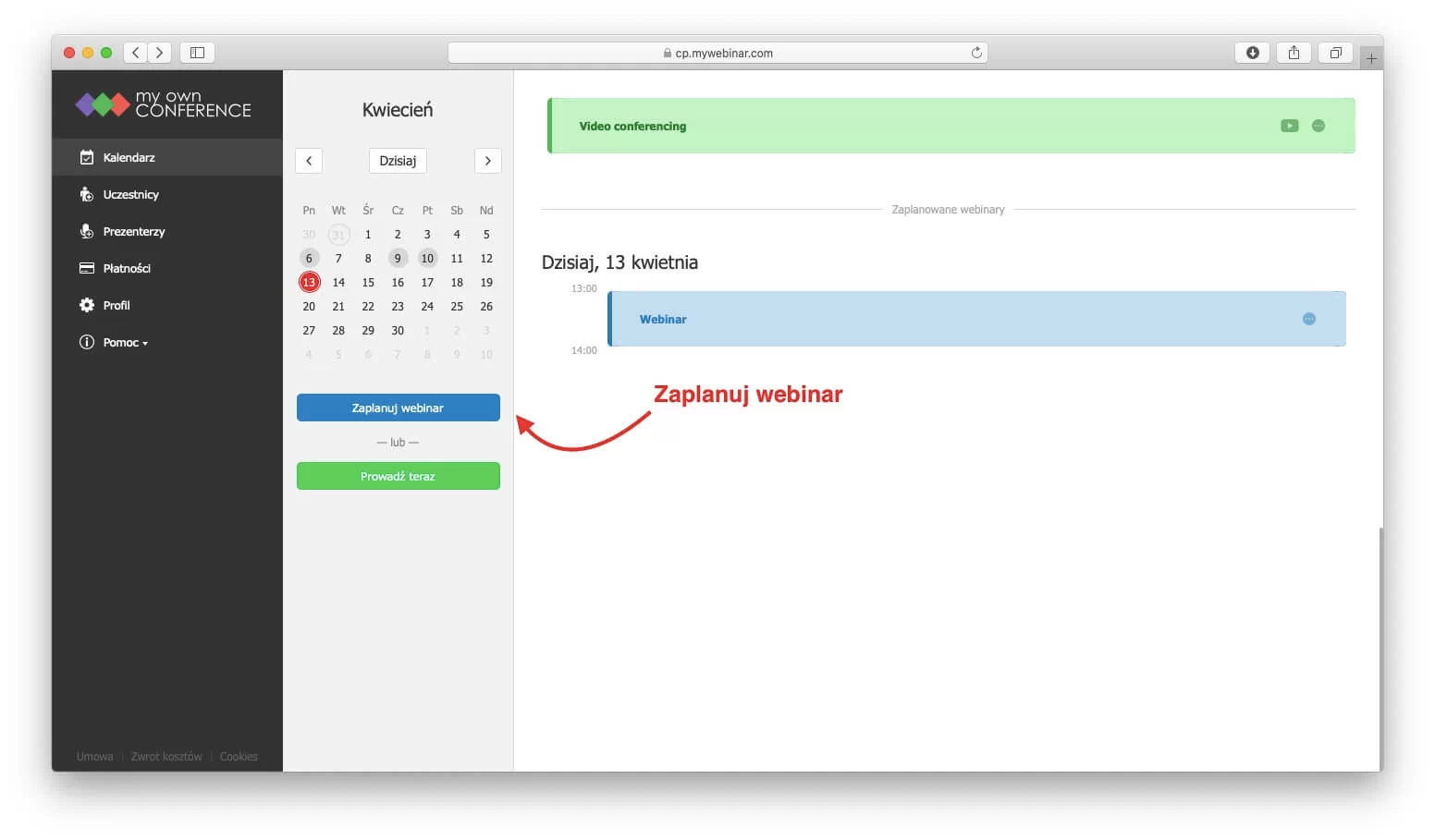 Zaplanuj webinar
