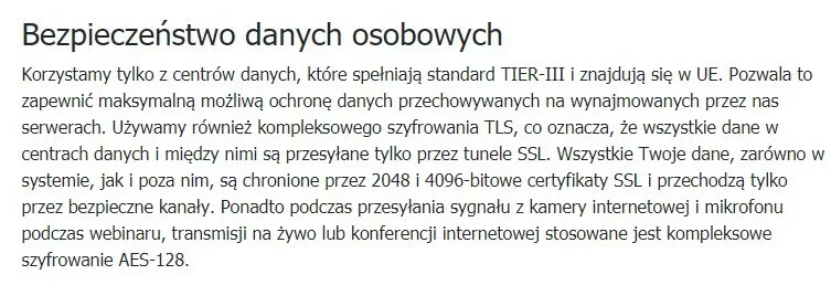 bezpieczna platforma do webinarów
