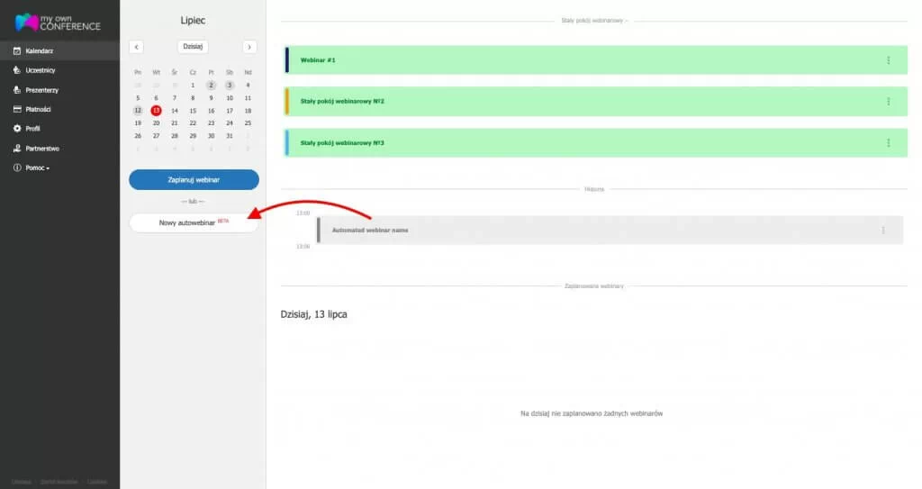 Nowy webinar automatyczny