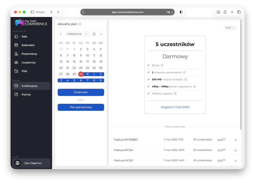 Zacznij korzystać z bezpłatnego planu MyOwnConference i rozwijaj swoje wydarzenia online Nowe możliwości dzięki darmowym webinarom online