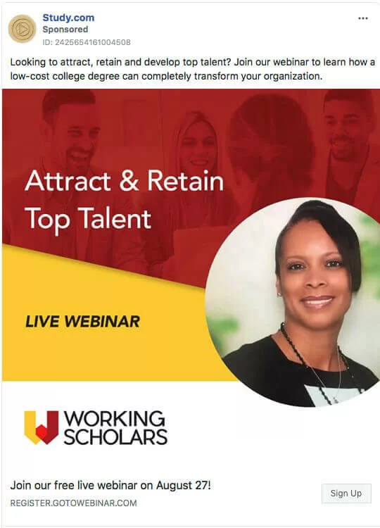 Reklama Webinary Working Scholars