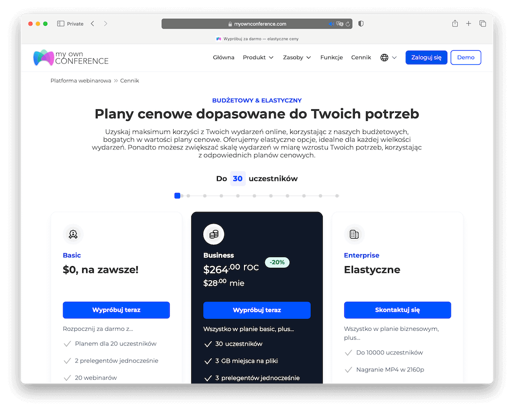 Podnieś poziom spotkań online dzięki prostej platformie webinarowej MyOwnConference