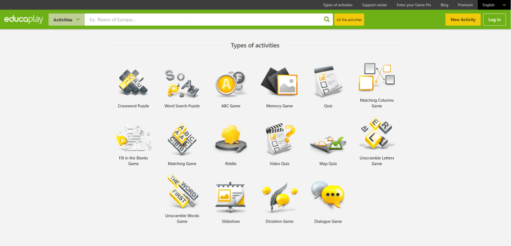 Platformy edukacyjne - Educaplay