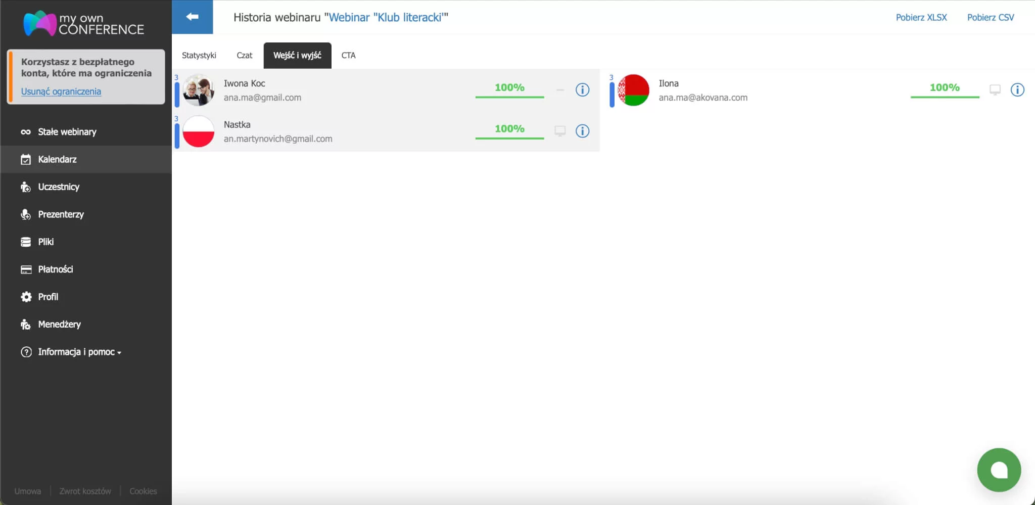 Użyj danych z poprzednich webinarów, aby zwiększyć skuteczność następnych Praktyczne wykorzystanie statystyk w planowaniu kolejnych transmisji