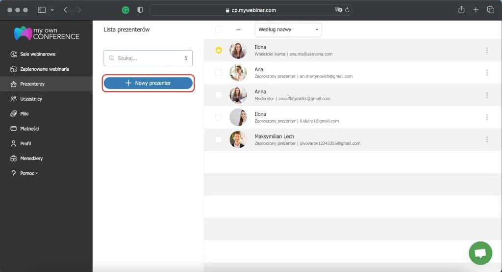 Zaproszenie prezentera