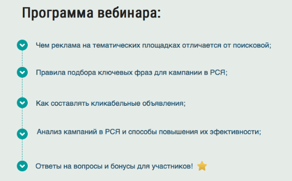 Программа на вашем вебинаре