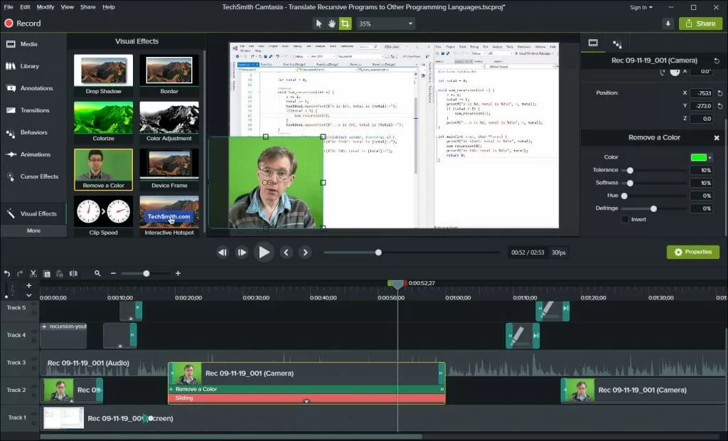 программы для видеоконференций Camtasia