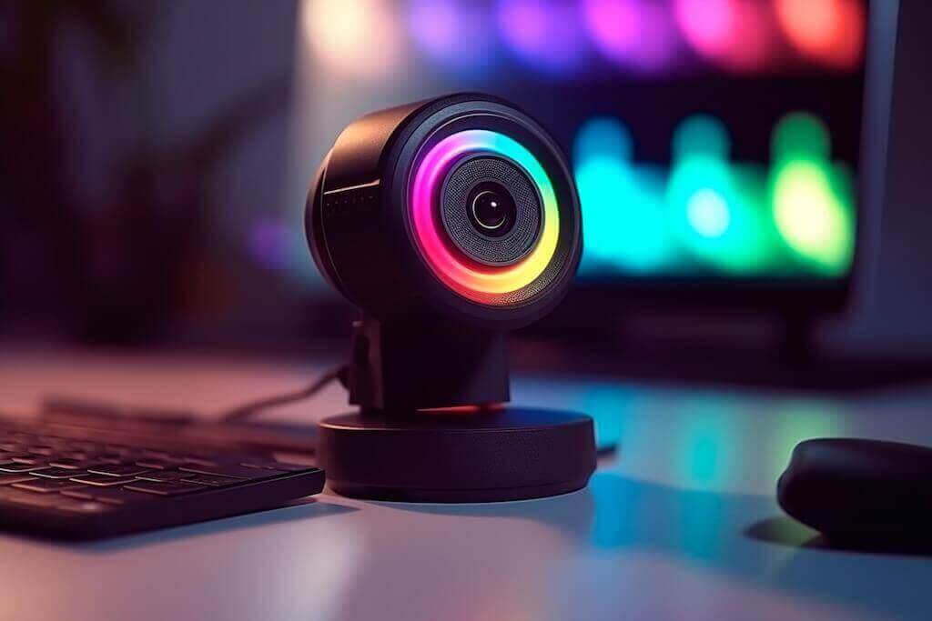 Камера ведучого як засіб створення живої присутності та довіри під час онлайн-зустрічі Вебкамера з підсвічуванням на фоні монітора як символ важливості включення відео ведучого під час вебінару
