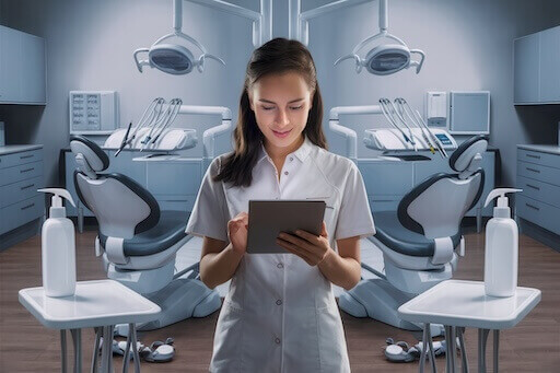 Arzt erklärt KI-gestützte Diagnostiklösungen während eines Webinars